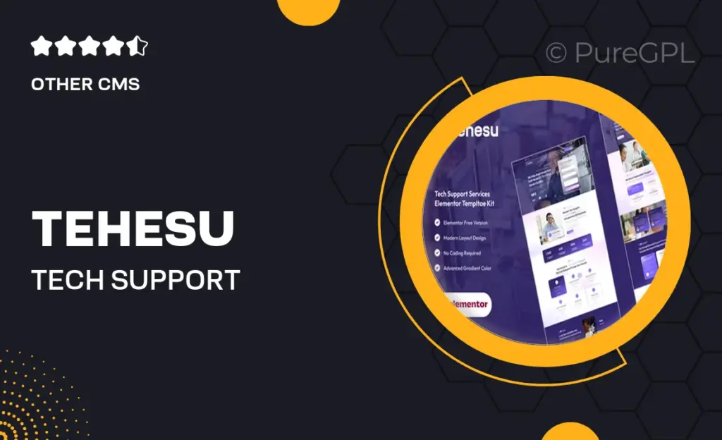 Tehesu – Tech Support Services Elementor Template Kit