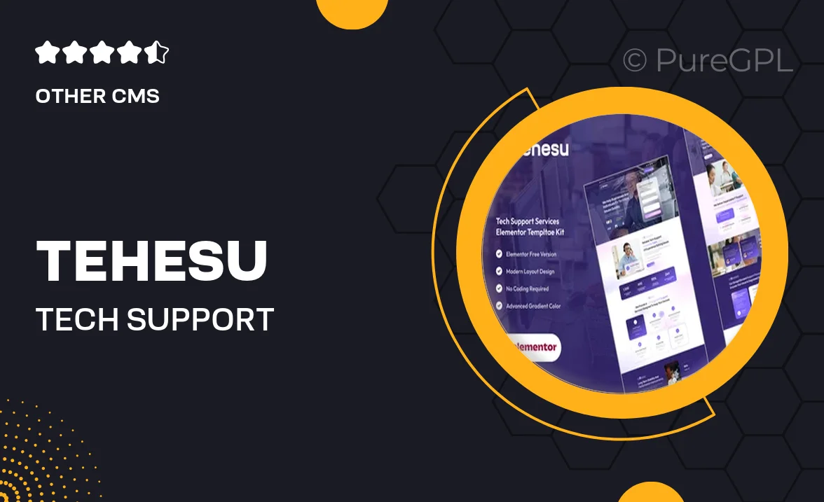 Tehesu – Tech Support Services Elementor Template Kit
