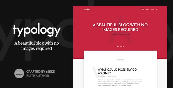 typology minimalist blog text based theme for wordpress 1
