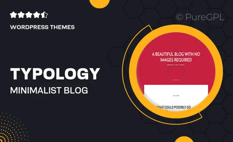 typology minimalist blog text based theme for wordpress