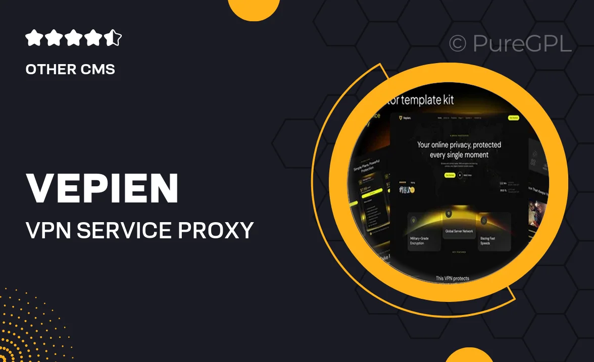 Vepien – VPN Service & Proxy Elementor Template kit