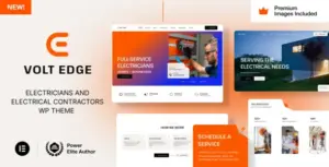 VoltEdge– Electrician Electrical Contractor WordPress Theme