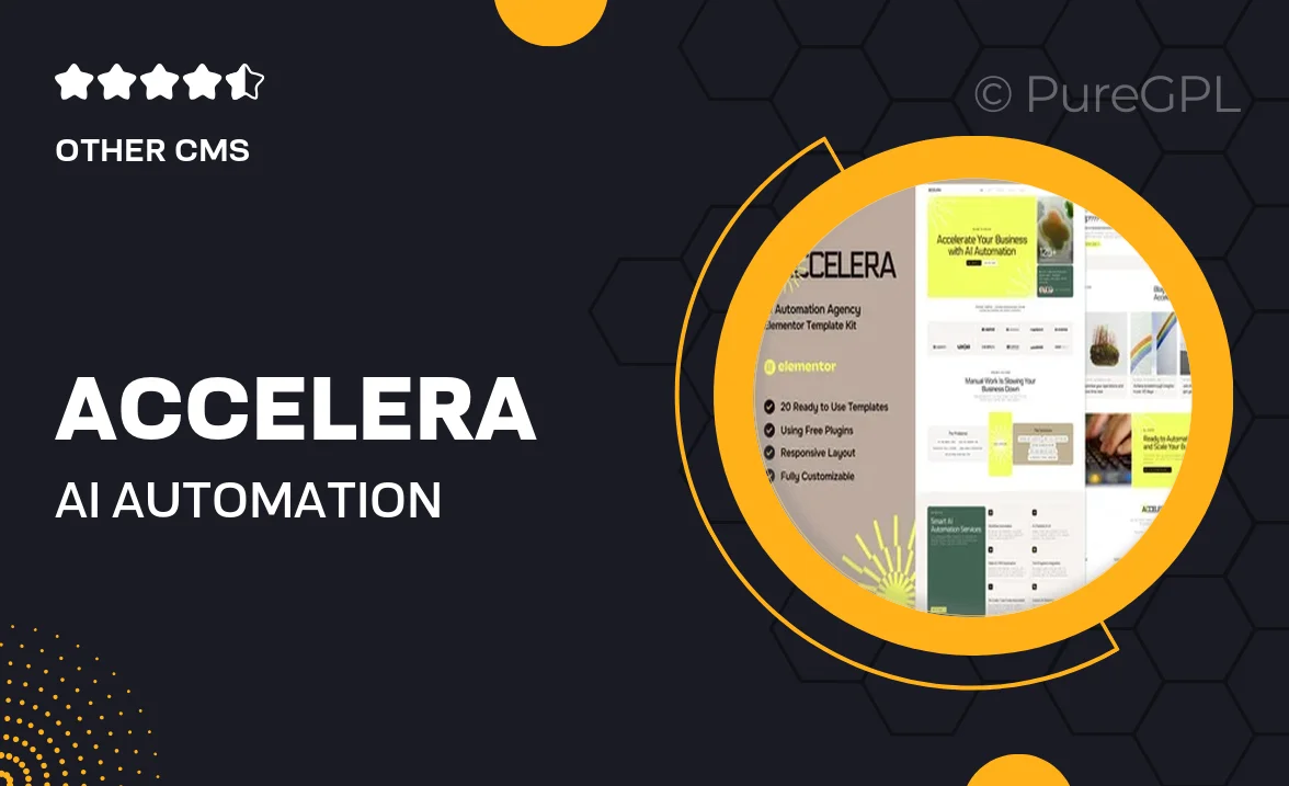 Accelera – AI Automation Agency Elementor Template Kit
