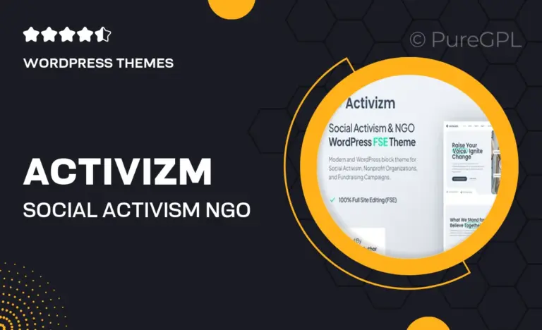 activizm social activism ngo gutenverse fse wordpress theme