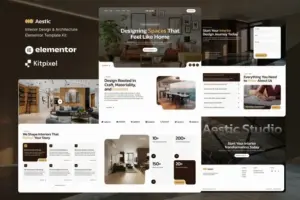 Aestic – Interior Design & Architecture Elementor Template Kit