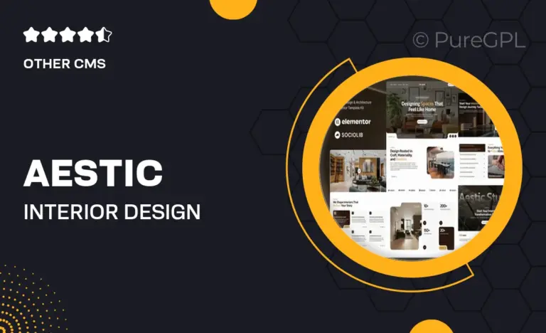 aestic interior design architecture elementor template kit