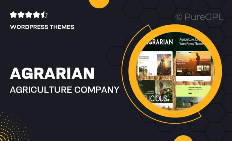 agrarian agriculture company organic farm wordpress theme