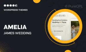 Amelia & James – Wedding Invitation Gutenverse FSE WordPress Theme