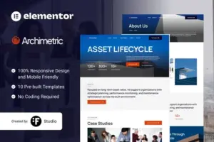 Archimetric – Asset Management Elementor Kit