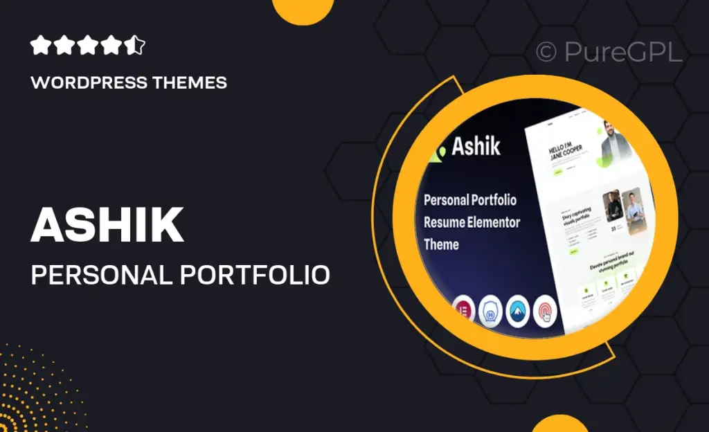 Ashik – Personal Portfolio WordPress Theme