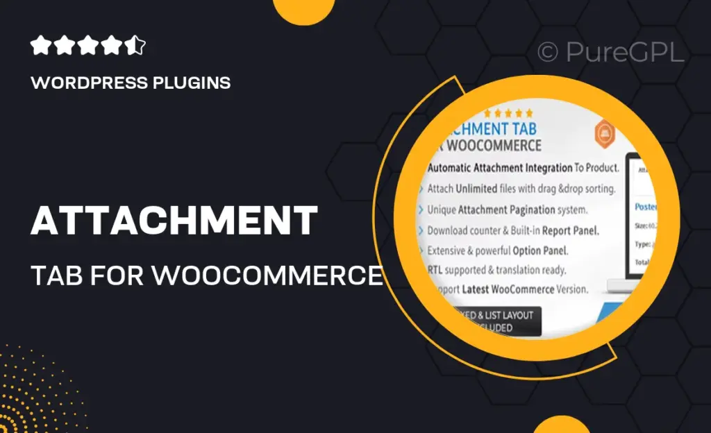 Attachment Tab For Woocommerce