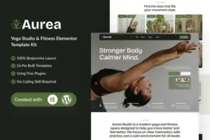 Aurea – Yoga Studio & Fitness Designer Elementor Template Kit