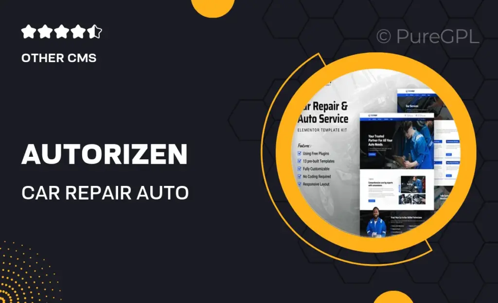 Autorizen – Car Repair & Auto Service Elementor Template Kit