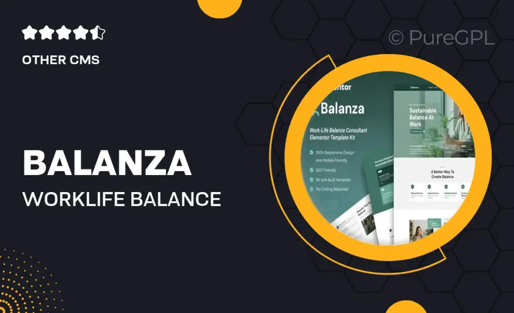 Balanza – Work-Life Balance Consultant Elementor Template Kit