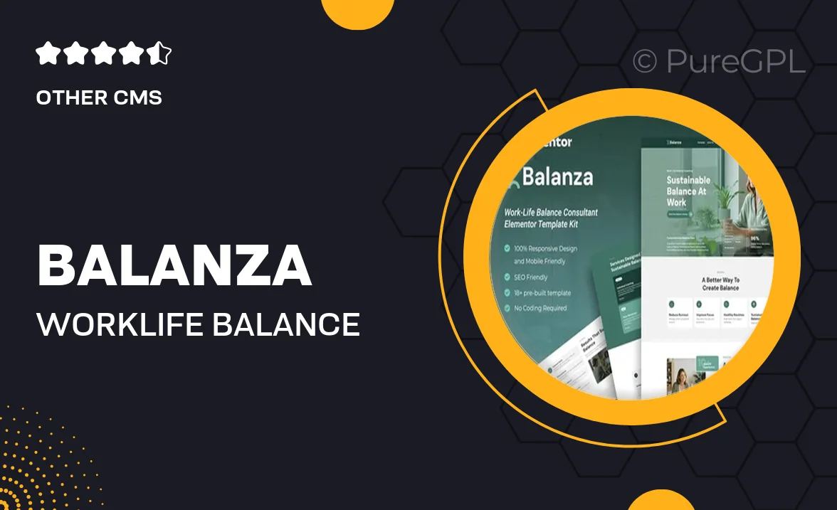 Balanza – Work-Life Balance Consultant Elementor Template Kit