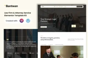 Bantwan – Law Firm & Attorney Service Elementor Template Kit