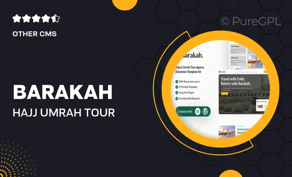Barakah – Hajj & Umrah Tour Agency Elementor Template Kit