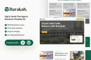 Barakah – Hajj & Umrah Tour Agency Elementor Template Kit