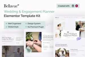 Bellavue – Wedding & Engagement Planner Elementor Template Kit