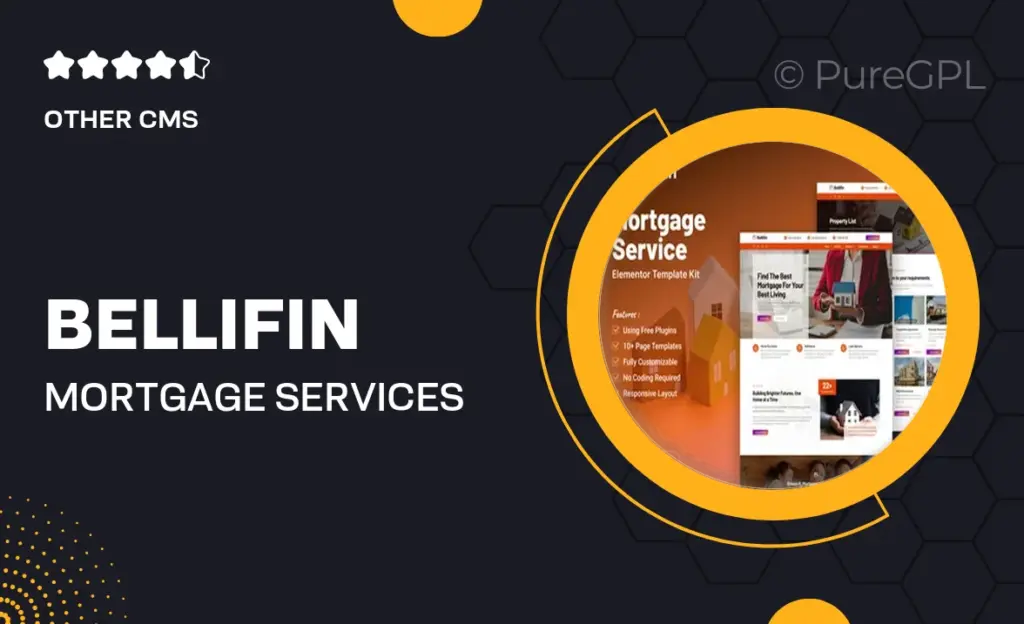 Bellifin – Mortgage Services Elementor Template Kit