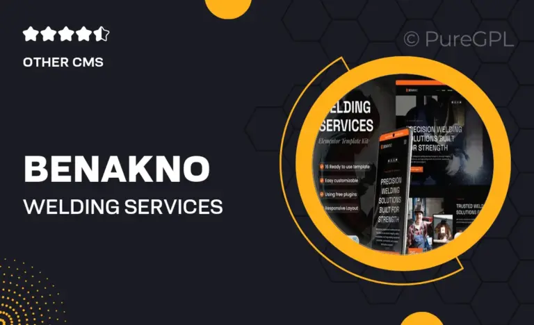benakno welding services elementor template kit