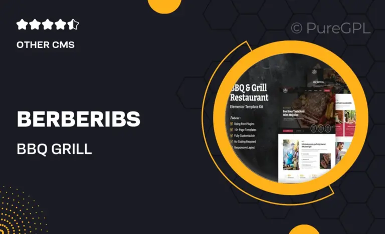 berberibs bbq grill restaurant elementor template kit