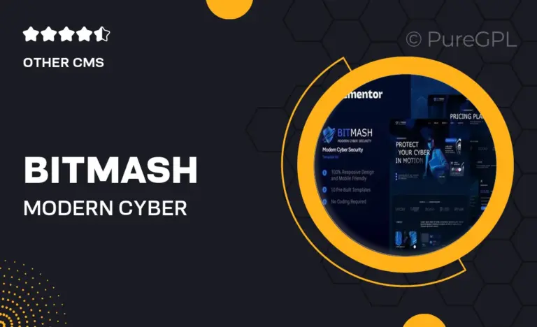 bitmash modern cyber security elementor template kit