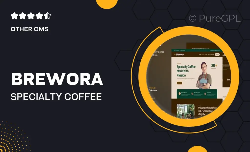Brewora – Specialty Coffee & Artisan Website Elementor Template Kit