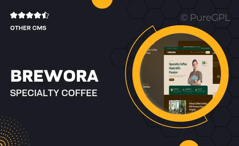 brewora specialty coffee artisan website elementor template kit