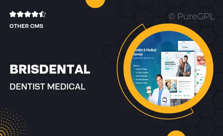 brisdental dentist medical service elementor template kit
