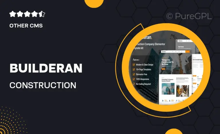 builderan construction company elementor template kit