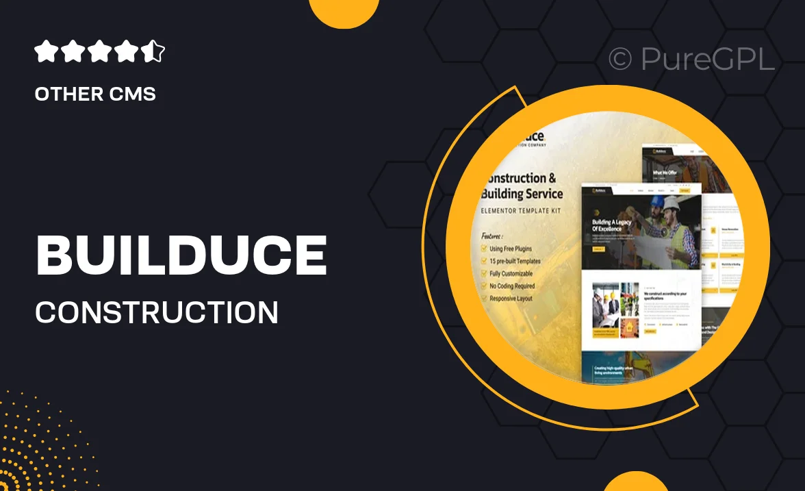 Builduce – Construction & Building Service Elementor Template Kit