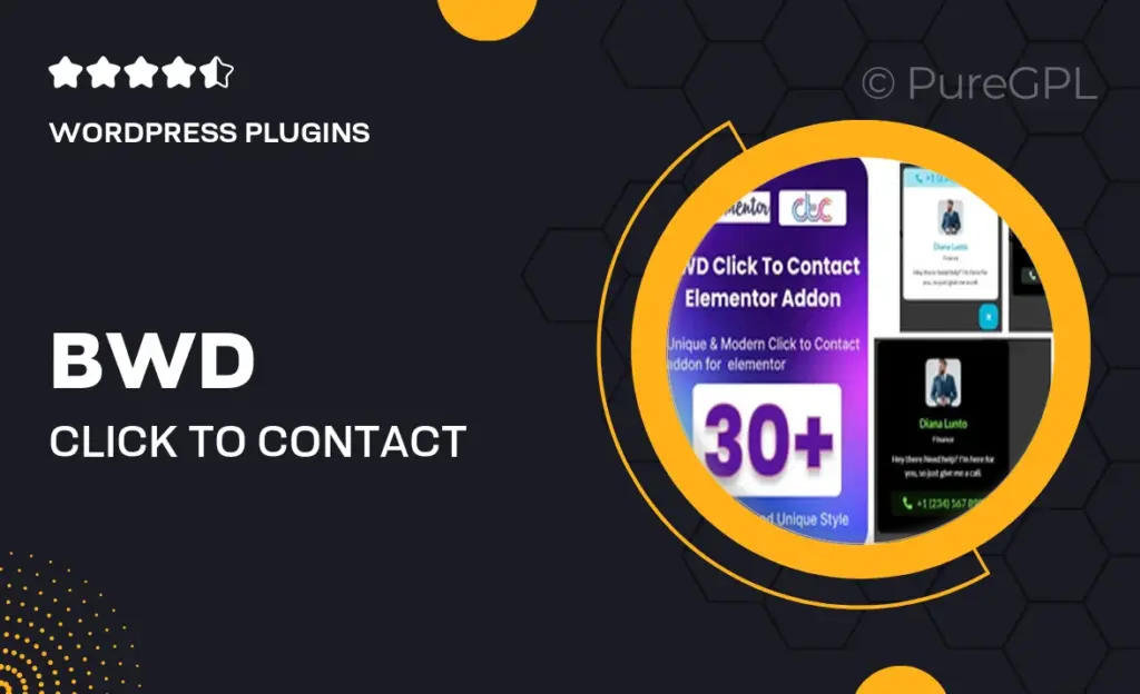 BWD Click To Contact Addon For Elementor