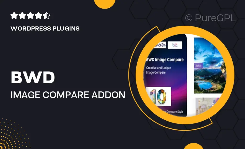 BWD Image Compare Addon For Elementor