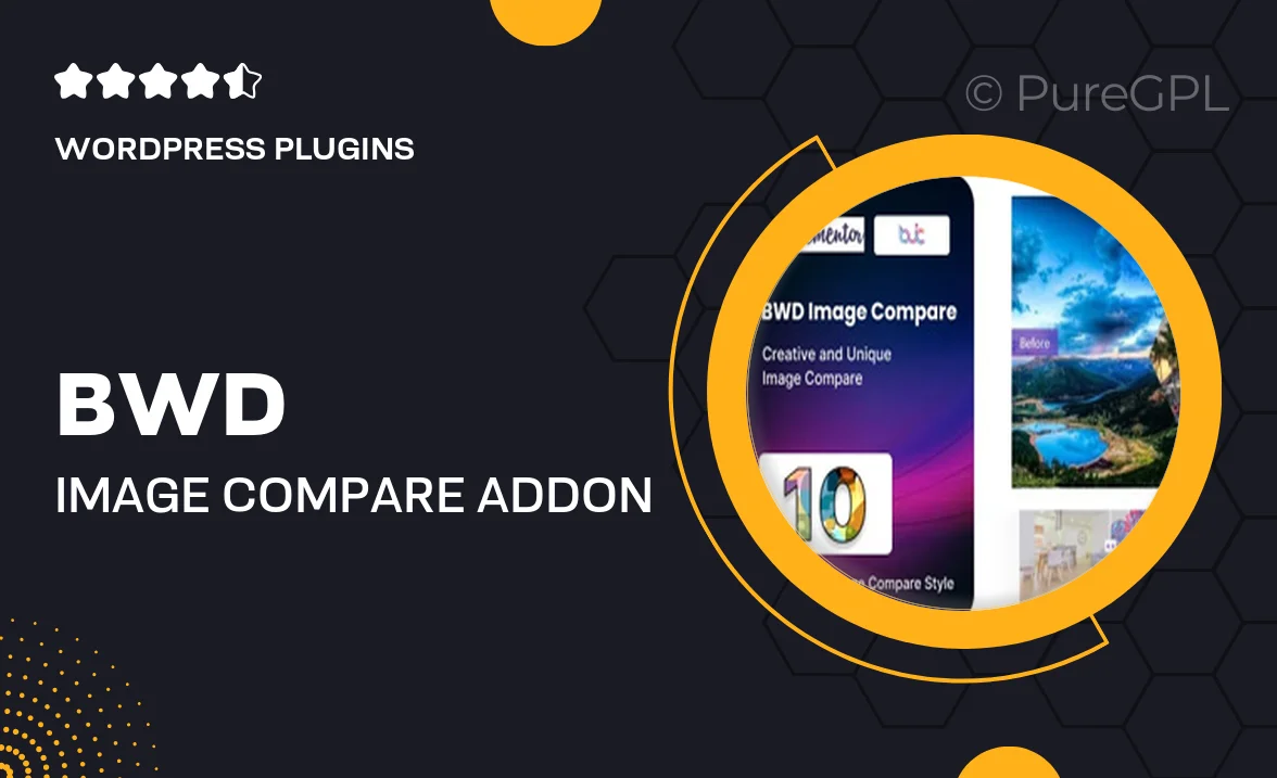 BWD Image Compare Addon For Elementor