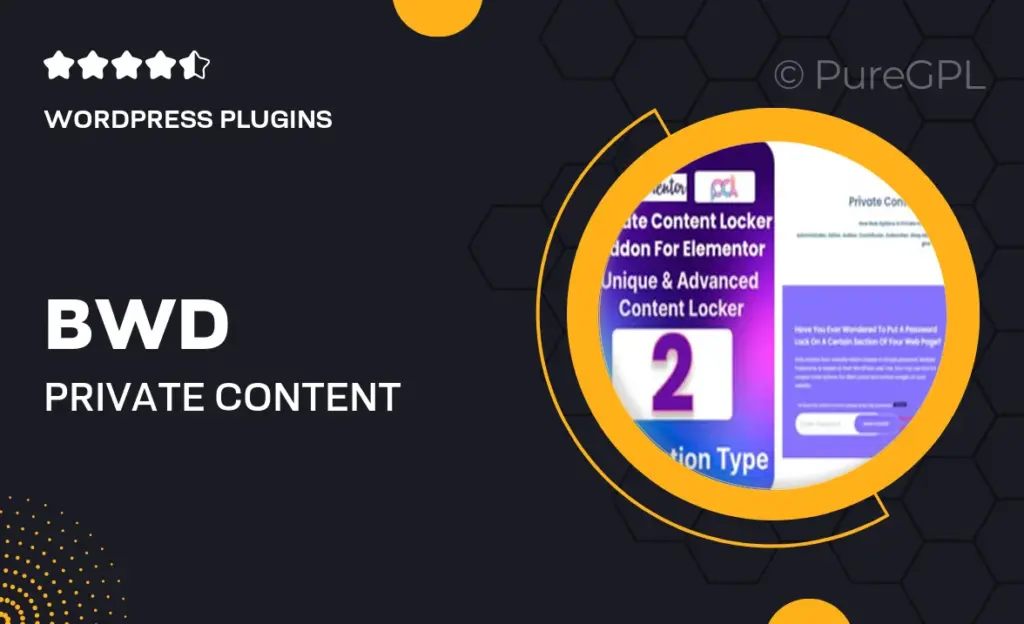 BWD Private Content Locker Addon For Elementor