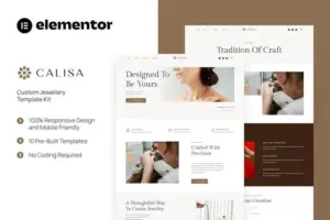 Calisa – Custom Jewellery Elementor Template Kit