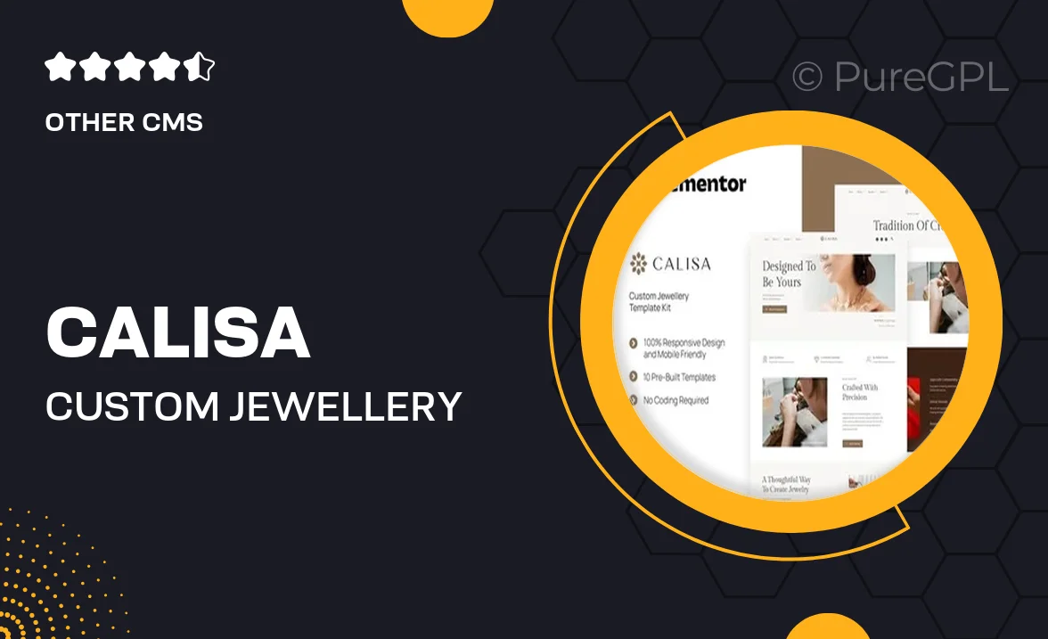 Calisa – Custom Jewellery Elementor Template Kit
