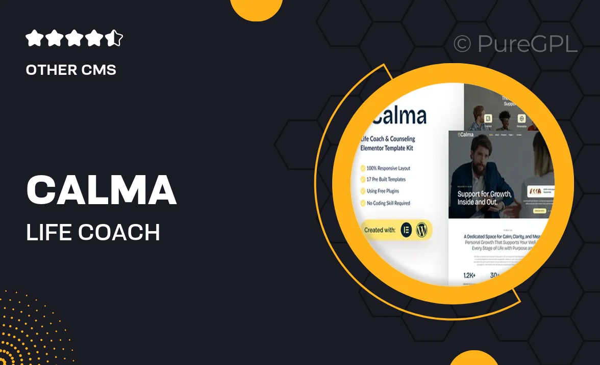 Calma – Life Coach & Counseling Elementor Template Kit