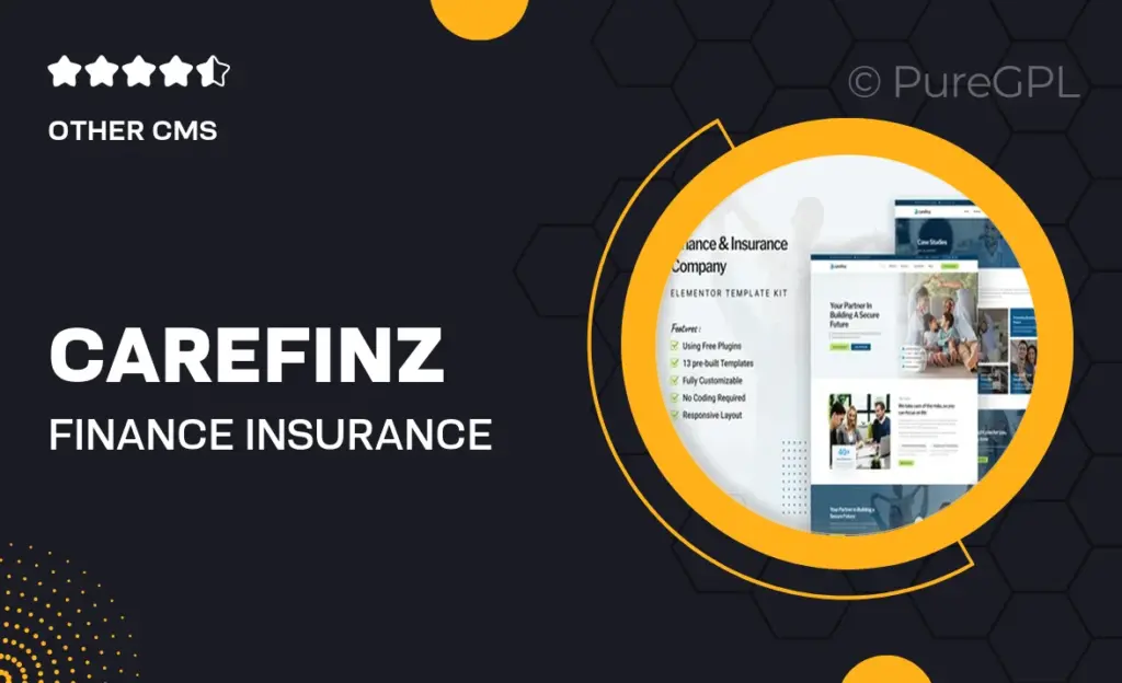 Carefinz – Finance & Insurance Company Elementor Template Kit