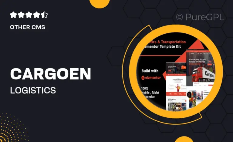 cargoen logistics transportation elementor template kit