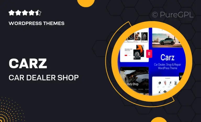 carz car dealer shop repair wordpress theme