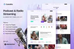 Castalks – Podcast & Radio Streaming Elementor Template Kit
