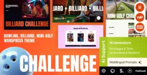 Challenge – Bowling, Billiard & Mini-Golf WordPress Theme