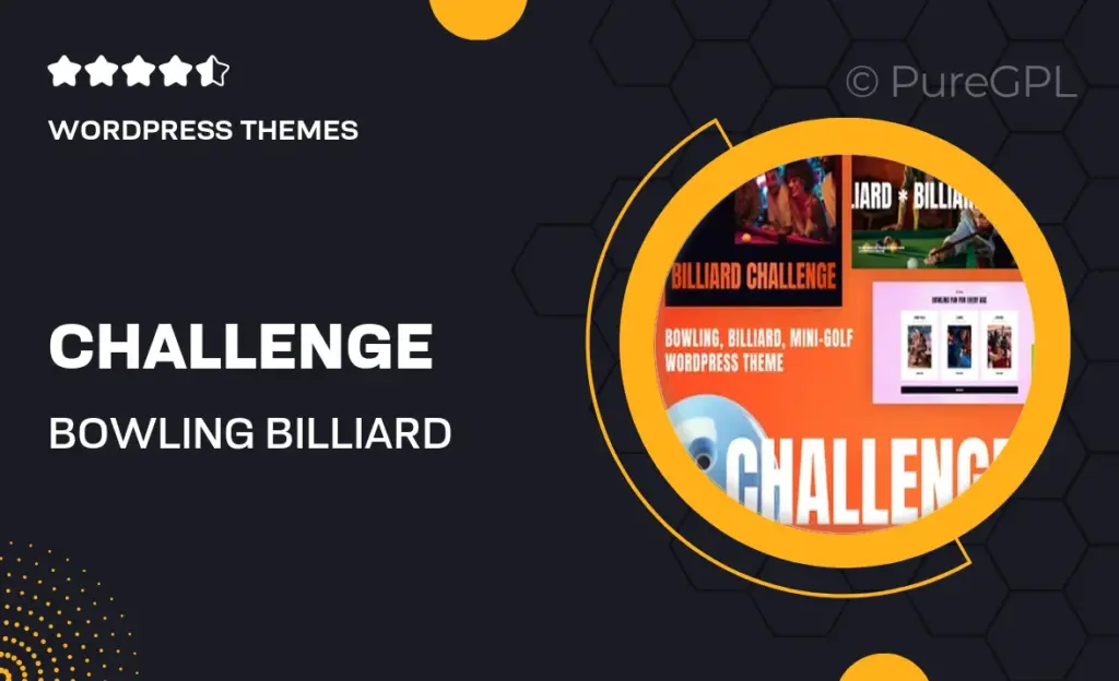 Challenge – Bowling, Billiard & Mini-Golf WordPress Theme