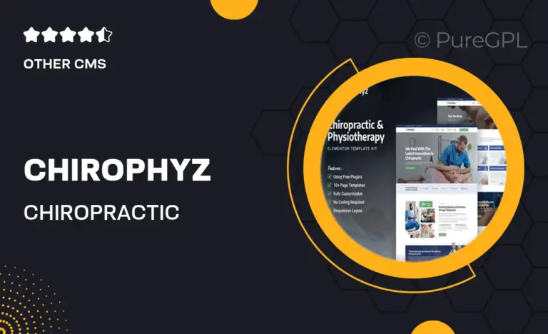 chirophyz chiropractic physiotherapy elementor template kit