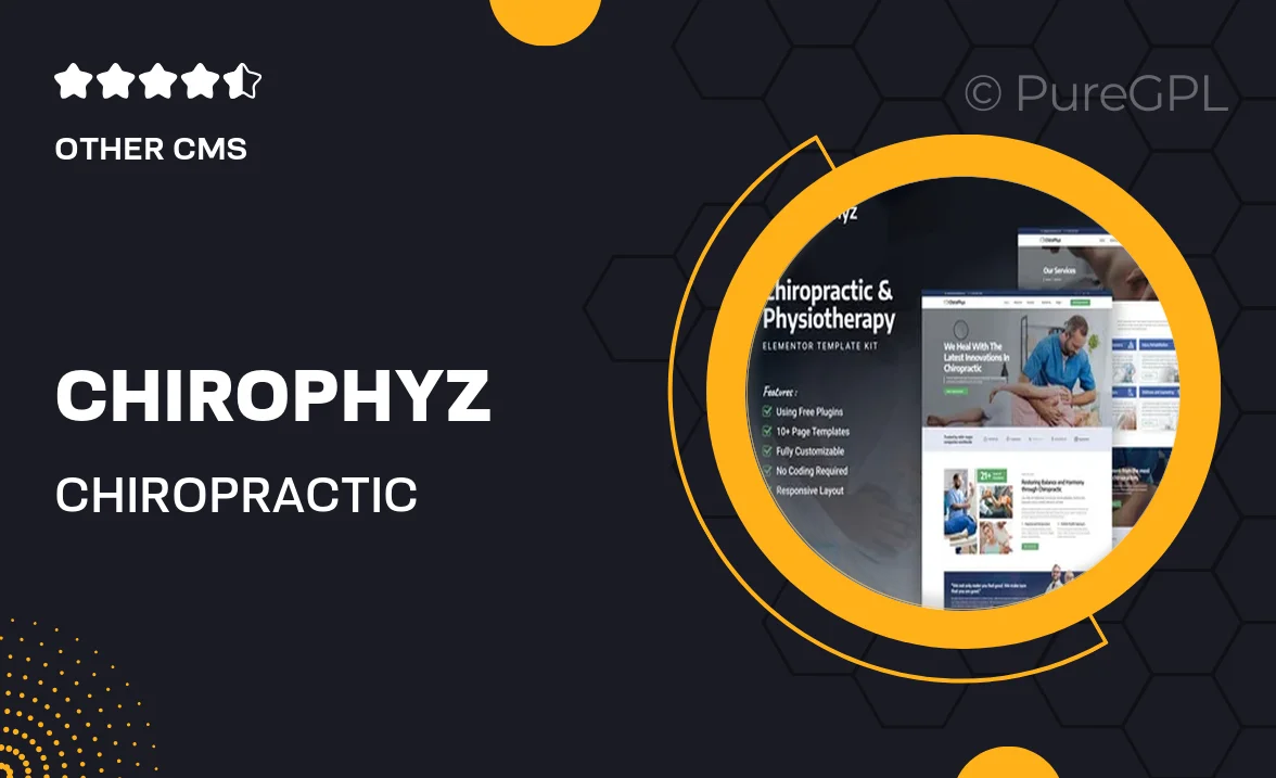 ChiroPhyz – Chiropractic & Physiotherapy Elementor Template Kit