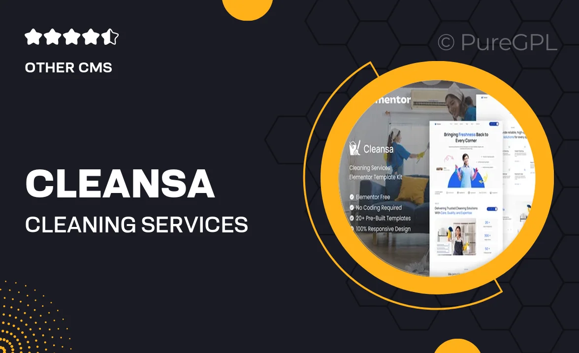 Cleansa – Cleaning Services Elementor Template Kit