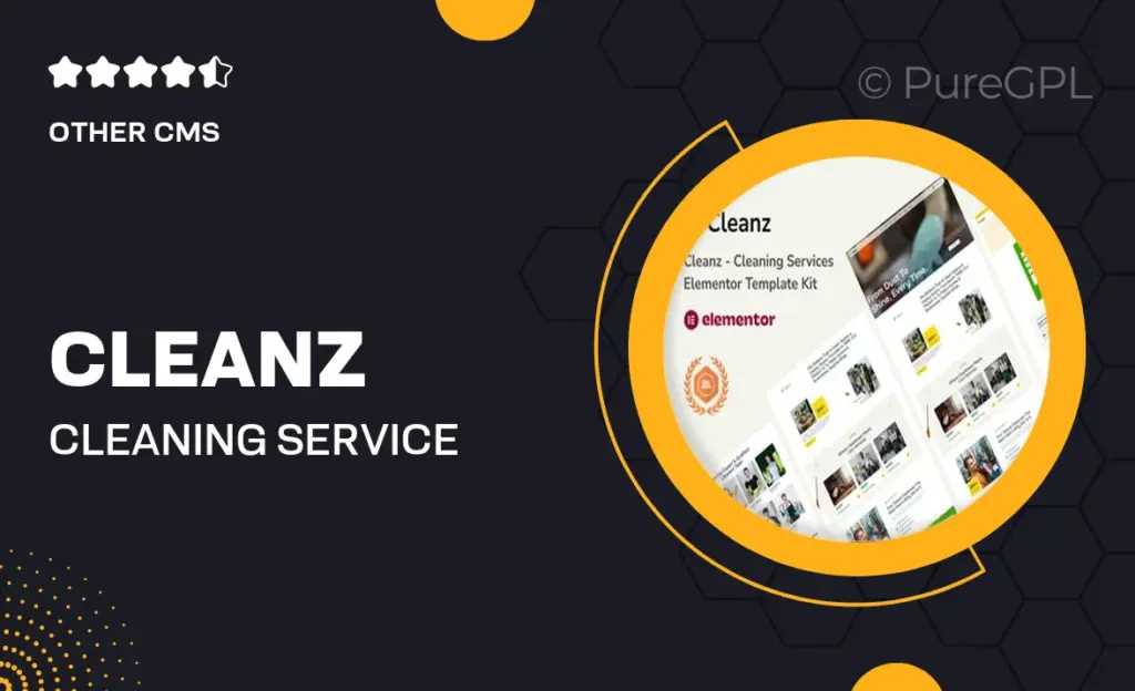 Cleanz – Cleaning Service Elementor Template Kit