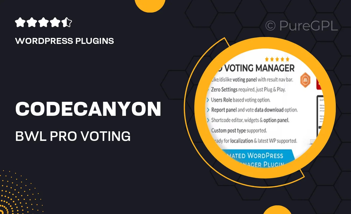 Codecanyon | BWL Pro Voting Manager